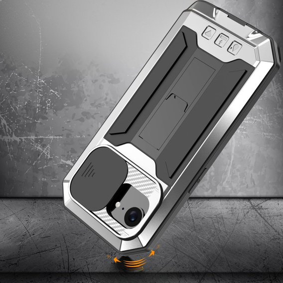 Броньований чохол для iPhone 16E, R-JUST, сріблястий