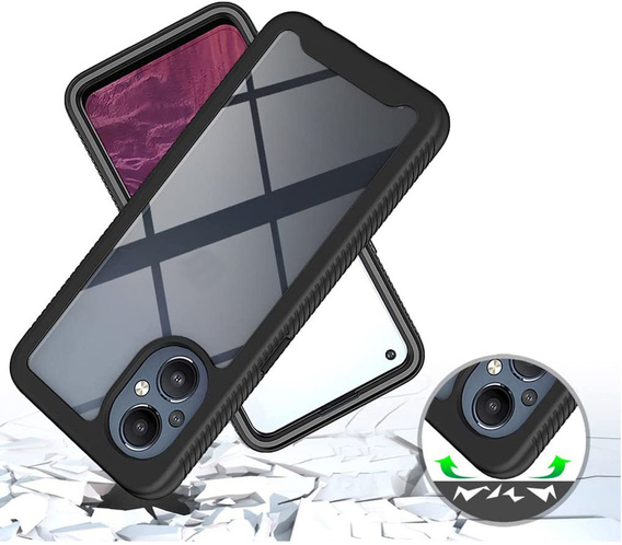 Чехол для Oppo Reno7 Lite, Shockproof, с пленкой, синий