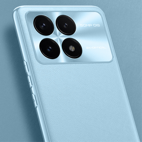 Шкіряний чохол для Xiaomi Poco F6 Pro, leather hybrid, м'яти
