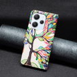 Откидной чехол для Xiaomi Redmi 12 4G, Wallet, tree of life, белый