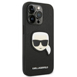 Чoхол Karl Lagerfeld до iPhone 14 Pro Max, Saffiano Karl's Head Patch, чорний