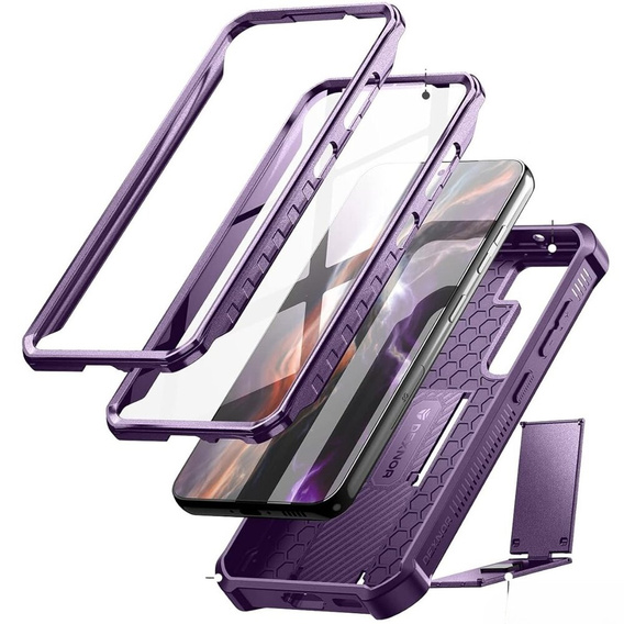 Броньований чохол для Samsung Galaxy S23, Dexnor Full Body (Two Frames), фіолетовий