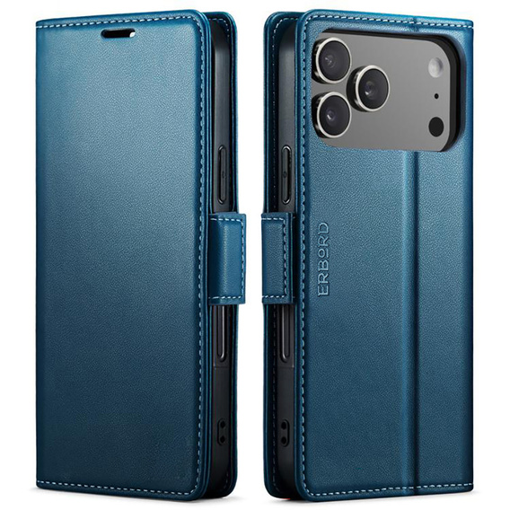 Глянцевый чехол-кошелек из личи с клапаном для iPhone 17 Pro Max