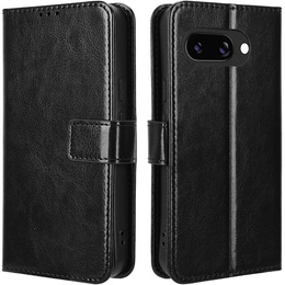 Откидной чехол для Google Pixel 9A, Crazy Horse Wallet, чёрный