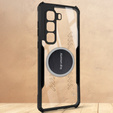 Чехол для Infinix Hot 50 Pro+ 4G, с магнитной пластиной, прозрачный / черный