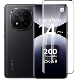 3D загартоване скло для Xiaomi Redmi Note 14 Pro+, чорна рамка