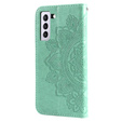 Откидной чехол для Samsung Galaxy S21 FE, Mandala, зелёный