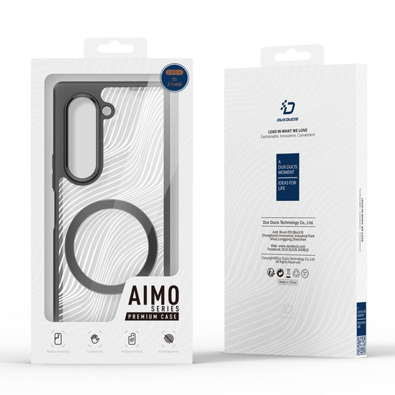 Чохол DuxDucis для Samsung Galaxy Z Fold6 5G, Aimo Case, для MagSafe, прозорий / чорний