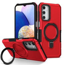 Чехол до Samsung Galaxy A15 5G, Kickstand Ring, чёрный + стекло 9H