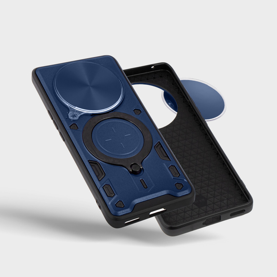 Бронированный чехол для Honor Magic 6 Lite 5G, CamShield Slide, синий