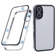 Чохол для iPhone 16, Magnetic Dual Glass, сріблястий