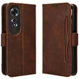 Футляр з клапаном для Oppo A60, Card Slot, коричневий