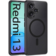 Чохол для Xiaomi Redmi 13 4G, для MagSafe, ERBORD Matt Case, чорний + захисне скло