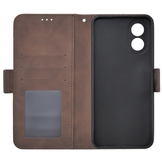 Откидной чехол для Oppo A38 4G / Oppo A18 4G, Card Slot, коричневый