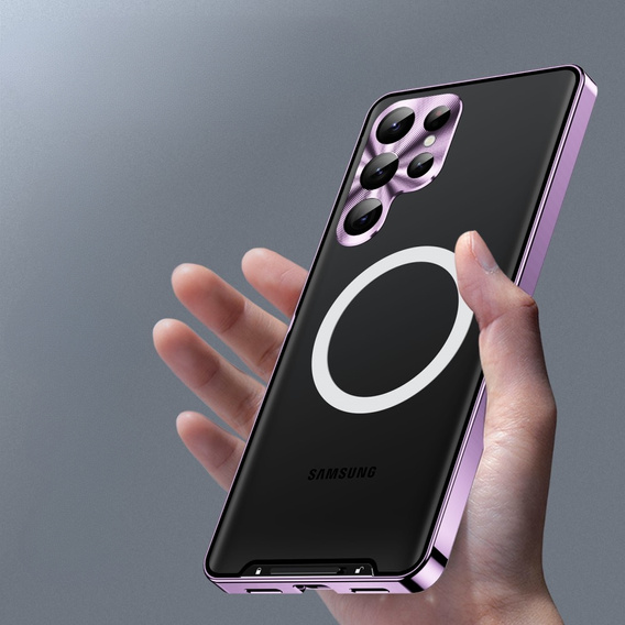 Захисний чохол для камери Samsung Galaxy S23 Ultra, CamShield MagSafe, прозорий / фіолетовий