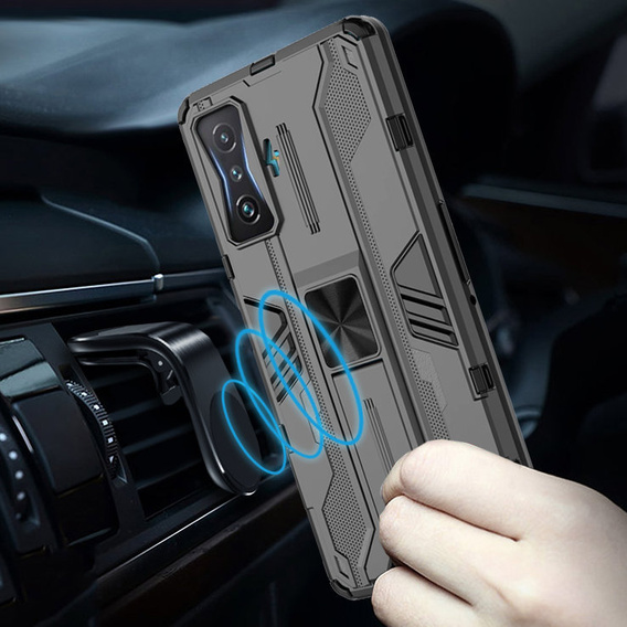 Чехол до Xiaomi POCO F4 GT, Military kickstand, чёрный