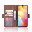 Футляр з клапаном для Xiaomi Mi Note 10 Lite, Card Slot, коричневий