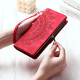 Чохол-книжка для Xiaomi Redmi Note 13 Pro 4G / Xiaomi Redmi Note 14S / Xiaomi Poco M6 Pro 4G, Mandala, червоний