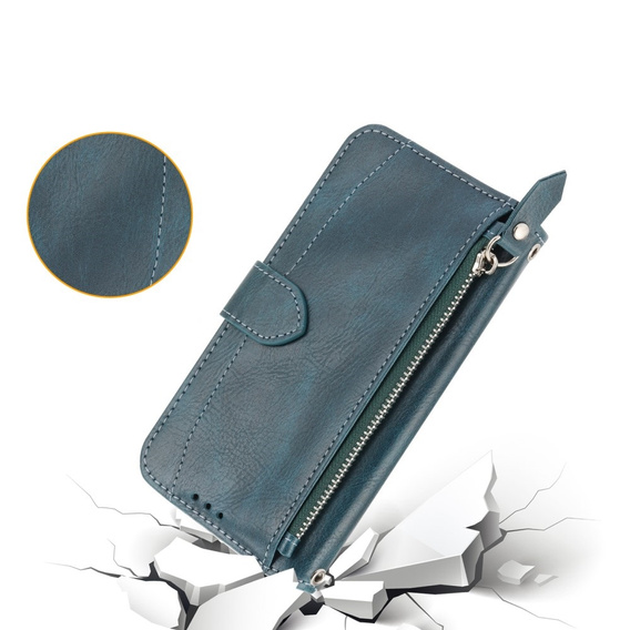 Чохол-книжка для Samsung Galaxy A54 5G, Wallet Zipper Pocket, з плечовим ременем, м'яти