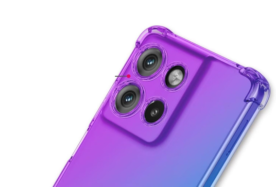 Чохол для Motorola Moto G15 / Motorola Moto G15 Power, Gradient Dropproof, Фіолетовий / синій