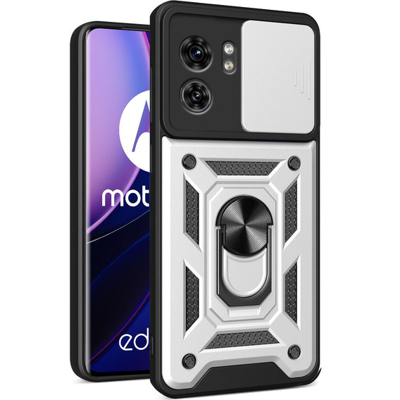 Чехол NOX Camera Slide Motorola Edge 40, CamShield Slide, серебро