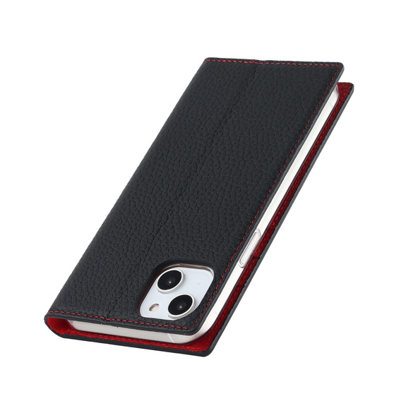 Чохол-книжка для iPhone 15, Litchi Skin Grain, чорний