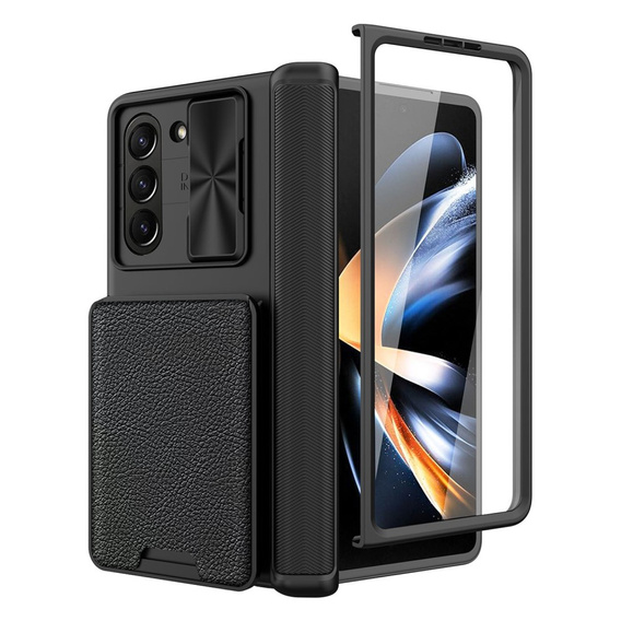 Чохол для Samsung Galaxy Z Fold5 5G, з магнітним гаманцем, чорний