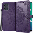 Откидной чехол для Motorola Moto G54 5G, Mandala, фиолетовый