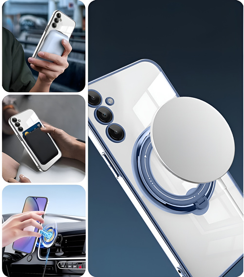 Магнитный чехол для Samsung Galaxy S24 FE, для MagSafe, синий
