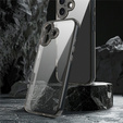 Чехол для iPhone 17, с крышкой камеры, прозрачный с черными боками