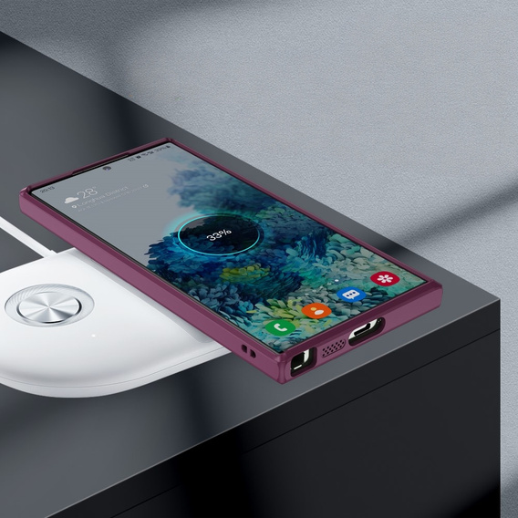 Чехол для Samsung Galaxy S23 Ultra, ERBORD Impact Guard, MagSafe, бордовый