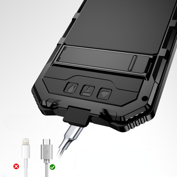 Броньований чохол для iPhone 16E, R-JUST, чорний