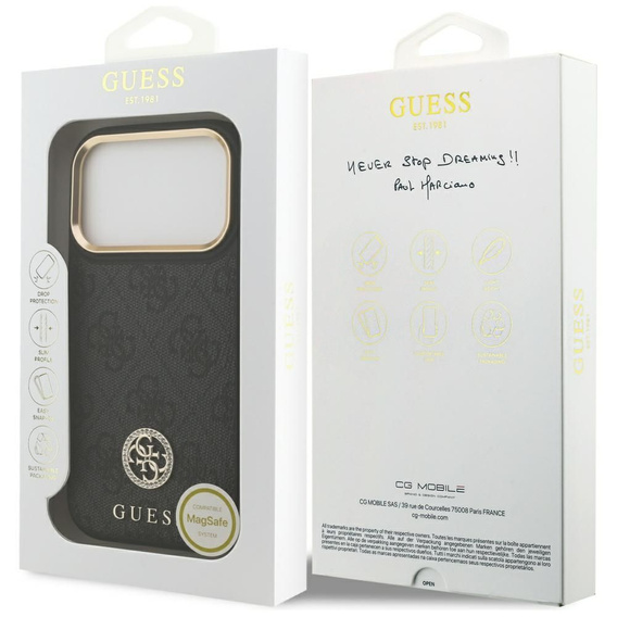 Чехол GUESS 4G Strass Logo для MagSafe для iPhone 17 Pro