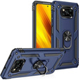 Бронированный Чехол до Xiaomi Poco X3 NFC, Nox Case Ring, синий