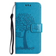 Чохол-книжка для Motorola Moto E22 / E22i, Wallet, tree i sowy, м'яти