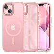 Чехол для iPhone 13, для MagSafe, ERBORD Matt Case, розовый + стекло для экрана