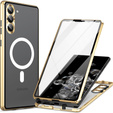 Магнітний чохол Dual Glass MagSafe для Samsung Galaxy S23, золотий