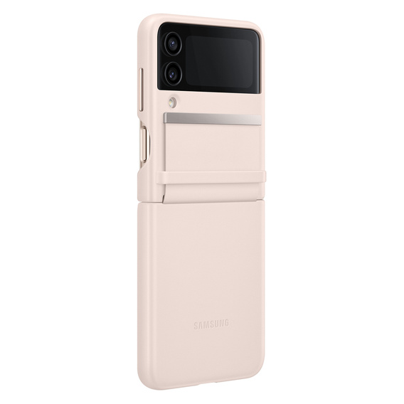 Оригінальний чохол Samsung для Galaxy Z Flip 4, Leather Flap Cover, помаранчевий