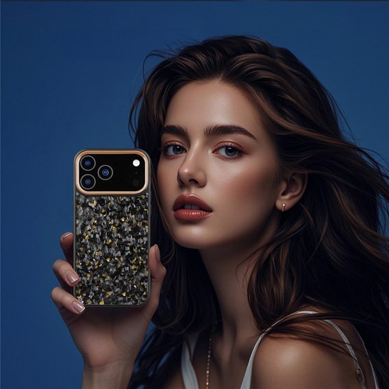 Магнітний чохол з арамідного волокна з металевою рамкою для iPhone 17 Pro Max