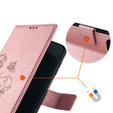 Чохол-книжка для Motorola Moto E14, Butterfly, рожевий rose gold