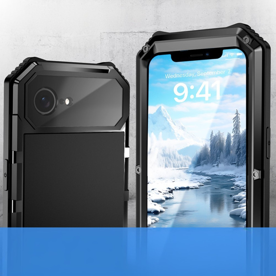 Бронированный чехол для iPhone 16E, R-JUST, чёрный