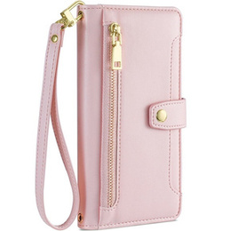 Откидной чехол для Motorola Moto G73 5G, Wallet Zipper Pocket, розовый
