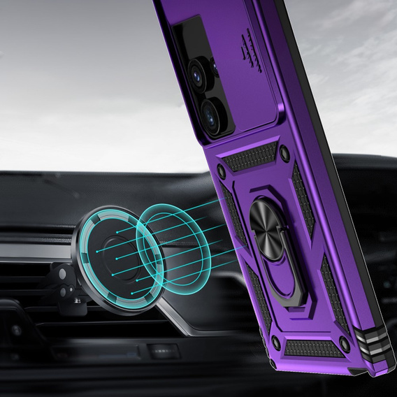 Чехол NOX Camera Slide Samsung Galaxy S24 Ultra, CamShield Slide, фиолетовый