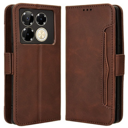 Футляр з клапаном для Infinix Note 40 Pro, Card Slot, коричневий