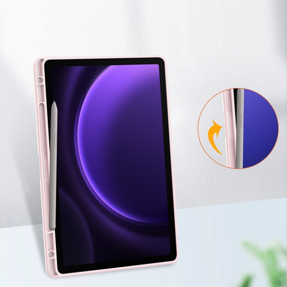 Чехол для Samsung Galaxy Tab S10 Lite / S10 FE / S9 FE, Smartcase Hybrid, с местом для стилуса, розовый