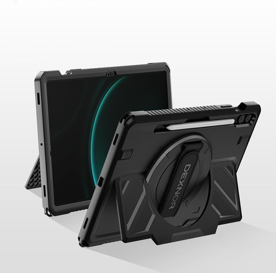 Чехол Dexnor 360° с ремешком и держателем стилуса для Samsung Galaxy Tab S9 FE+