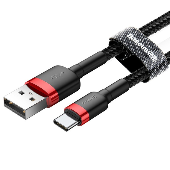 BASEUS Cafule кабель Type-C 3A 1M - Black/Red