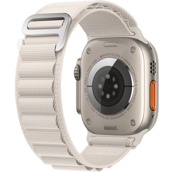 Нейлоновый ремешок до Apple Watch 1/2/3/4/5/6/7/8/SE/ULTRA 42/44/45/49mm, White