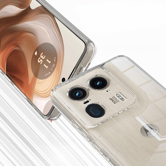 Чехол до Motorola Edge 50 Ultra, Fusion Hybrid, прозрачный