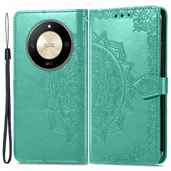 Чохол-книжка для Honor Magic 6 Lite 5G, Mandala, зелений